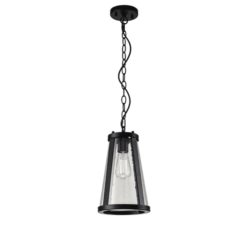 Lauren P1 BK 1 Light Small 20cm E27 Pendant Black