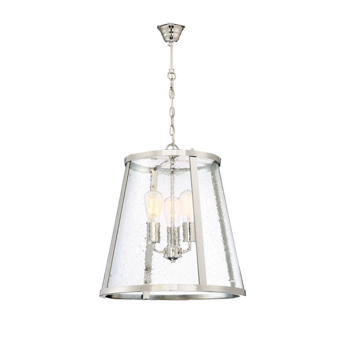 Lauren P3 SN 3 Light Large 48cm E27 Pendant Satin Nickel