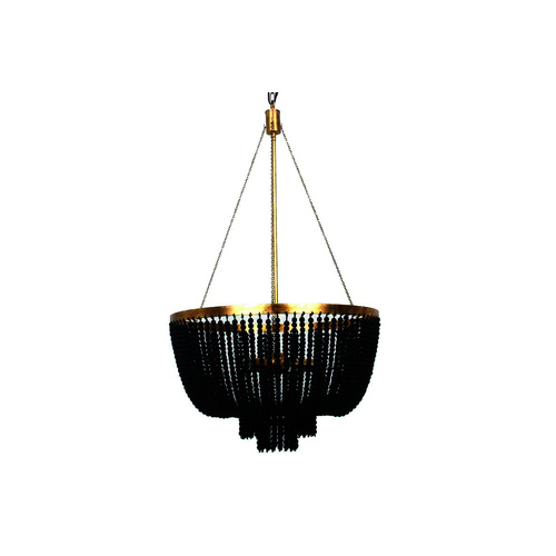Maddisson P5 BLK/GLD 5 Light 70cm E27 Bead Pendant Black/Gold