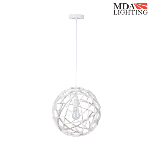 Malmo 1 Light 60cm E27 Large Pendant White