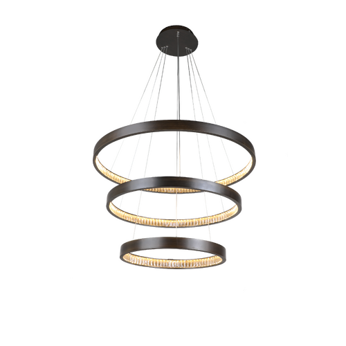 Margo 100+80+60 GRA 3 Tier 110W 3K LED  Adjustable Crystal Pendant