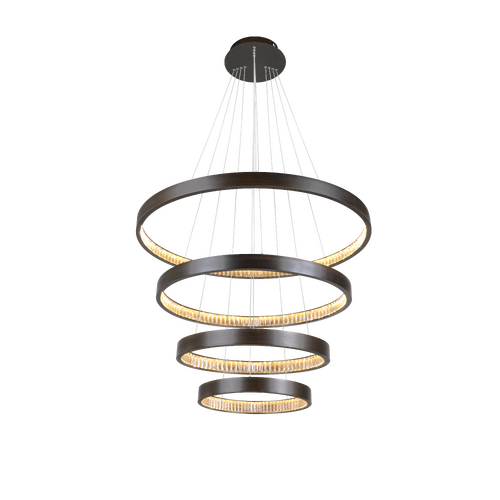 Margo 100+80+60+40 GRA 4 Tier 130W 3K LED Adjustable Crystal Pendan