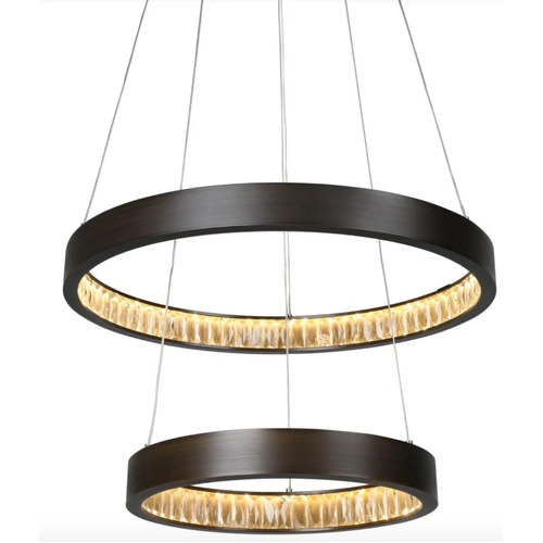 Margo 60+40 GRA 2 Tier 52W 3K LED Adjustable Crystal Pendant