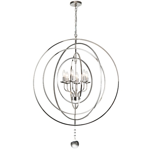 Maxwell P6 NKL 6 Light Medium 86cm E14 Orb Pendant Nickel