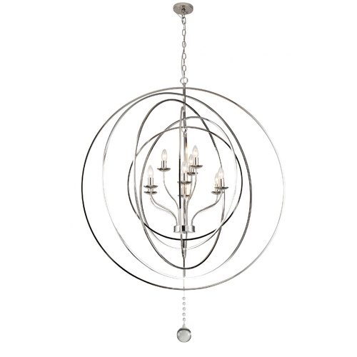 Maxwell P9 NKL 9 Light Large 116cm E14 Orb Pendant Nickel