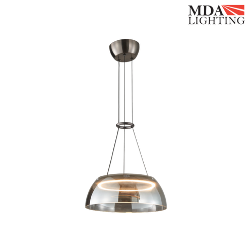 Soho 30cm 16W Tricolour Dimmable Adjustable Cable Pendant Smoke Glass