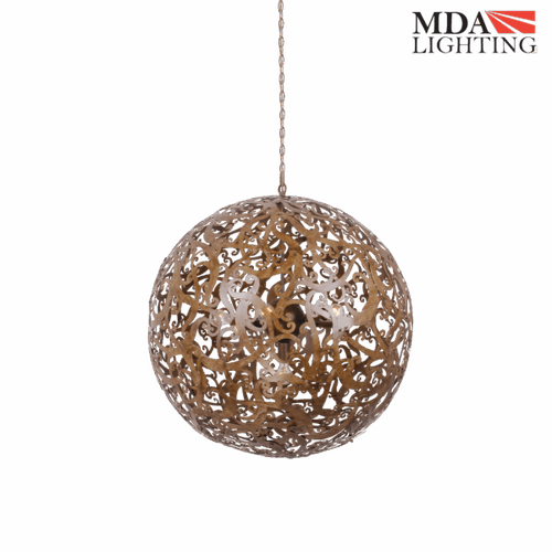 Theodore BR 50CM 1 Light E27 Orb Pendant Bronze