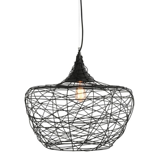 Weave L 1 Light Large 58cm E27 Woven Iron Pendant 