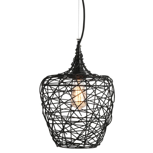Weave S 1 Light Small 27cm E27 Woven Iron Pendant