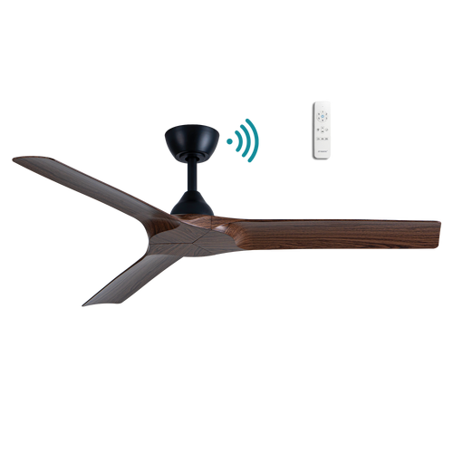 Alpine DC 1320mm 3 ABS Blade WIFI & Remote Control Ceiling Fan Only Matt Black/Walnit