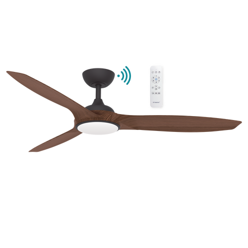 Newport DC 1420mm 3 ABS Blade WIFI & Remote Control Ceiling Fan with Variable Dim 18w CCT LED Light Old Bronze/Walnut