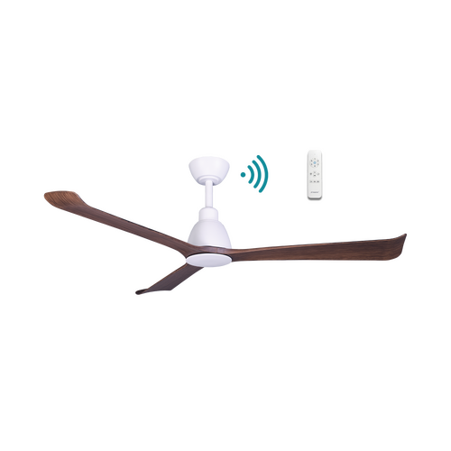 Polo DC 1320mm 3 ABS Blade WIFI & Remote Control Ceiling Fan Only Matt White/Walnut
