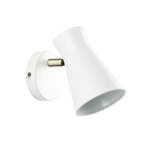 WALL Int S/M ES WH Cone Iron Shade With Antique Brass Highlight OD105mm