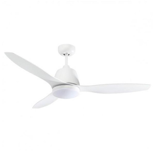 Elite 1220mm 3 ABS Blade Ceiling Fan with 20w LED Light Tricolour White Motor White Blade