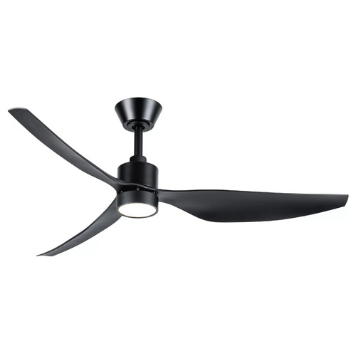 Genoa 1250mm 3 ABS Blade DC WIFI & Remote Control Ceiling Fan with Variable Dim 16w CCT LED Light  Matt Black