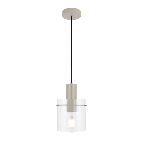 MIKA 14CM PENDANT 25wE27max D140 H225 cab 2m GREY / CLEAR