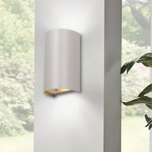 MIRO 2 EXTERIOR WALL LIGHT 2x6wGU10max 195x110 H85 IP65 PC GREY SAND