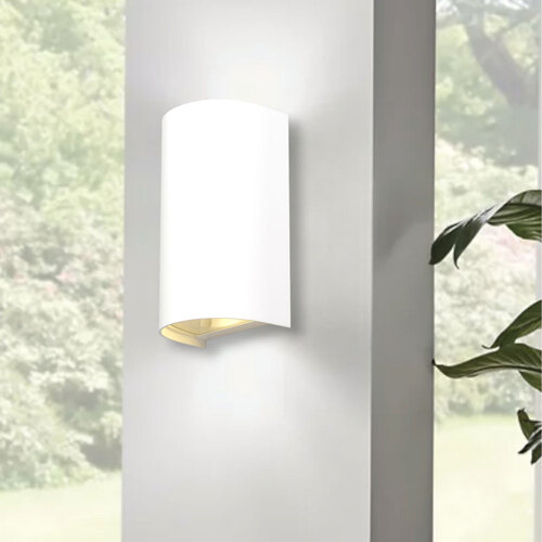 MIRO 2 EXTERIOR WALL LIGHT 2x6wGU10max 195x110 H85 IP65 PC WHITE SAND
