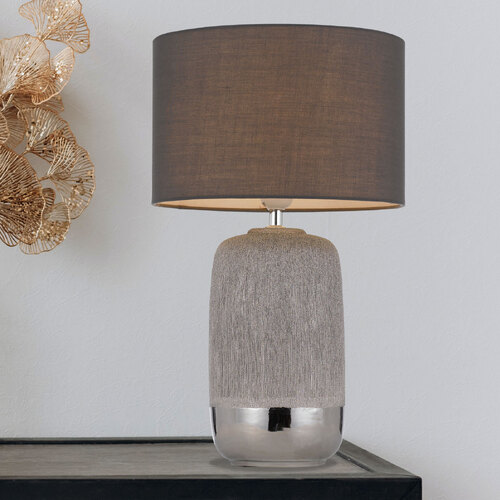 MISTY TABLE LAMP 25wE27max H:470 D:280 SILVER/GREY