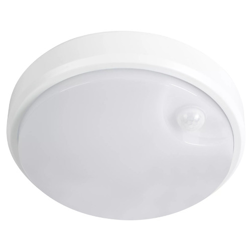 Cove 210mm LED Round Bunker Light 15w Tricolour W/ PIR Sensor