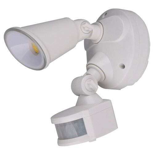 Defender Single Spot LED Outdoor Flood Light 10w Tricolour Sensor White