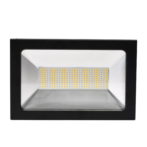 Opal LED Outdoor Flood Light with Flex & Plug 150w Tricolour Matt Black