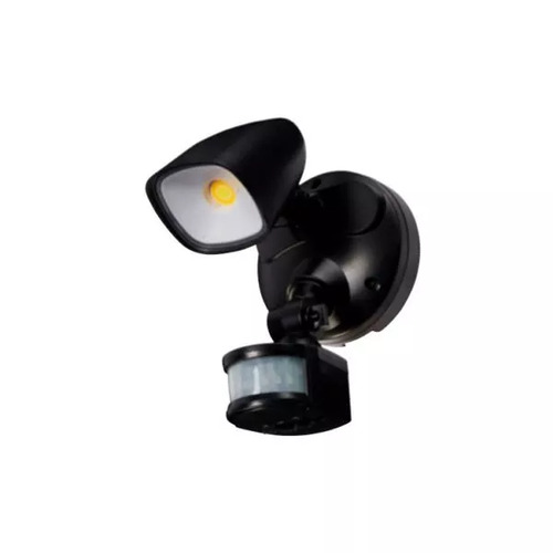 Ranger Single Spot LED Outdoor Flood Light 12w Tricolour Sensor Matt Black