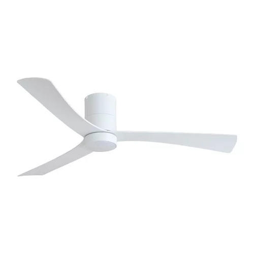 Metro Close to Ceiling 3 ABS Blade 1320mm Hugger DC Remote Control Ceiling Fan with 15w LED Light Tricolour White Satin