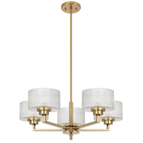 MORENO II 5 LT PENDANT 5x25wE14max D660 H250 ROD 2x600+1x300 ANTIQUE GOLD/CLEAR