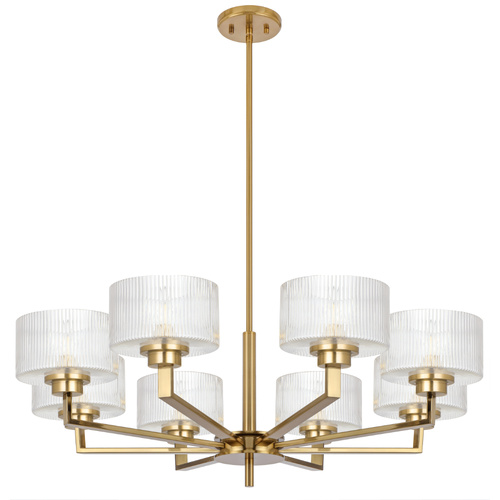 MORENO II 8 LT PENDANT 8x25wE14max D870 H285 ROD 2x600+1x300 ANTIQUE GOLD/CLEAR