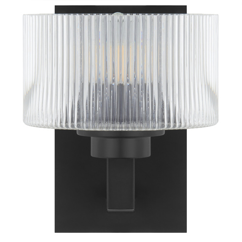 MORENO II WALL LIGHT 25wE14max L180 P120 H220 BLACK MATT / CLEAR