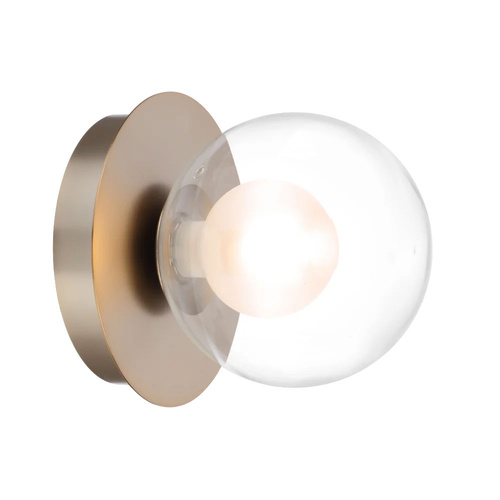 MOSARI WALL LIGHT 6wG9max D140 P148 IP20 glass D120 MATT GOLD/CLEAR OPAL GLASS