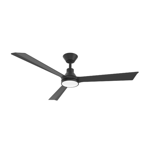 Riviera 1320mm 3 ABS Blade DC WIFI & Remote Control Ceiling Fan with Variable Dim 15w CCT LED Light Matt Black