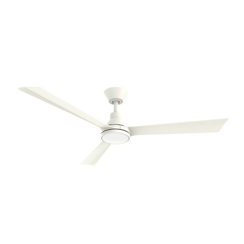 Riviera 1320mm 3 ABS Blade DC WIFI & Remote Control Ceiling Fan with Variable Dim 15w CCT LED Light Matt White