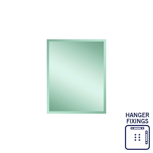 Montana Rectangle 25mm Bevel Edge Mirror - 600x750mm with Hangers