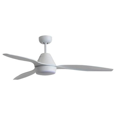 Triumph 1250mm 3 Blade Ceiling Fan with 16w LED Light Tricolour White Satin
