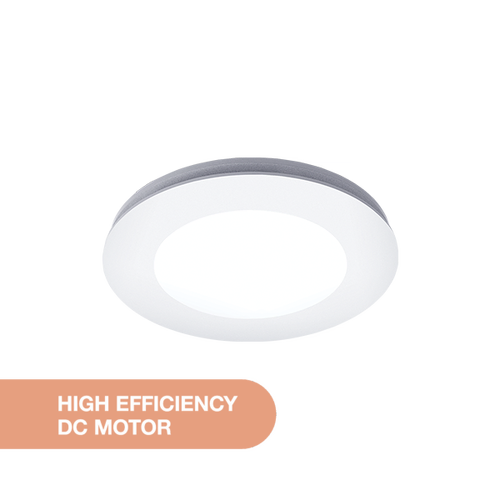 Comet DC Round 240mm Exhaust Fan With 15W Tricolour LED Light  White 