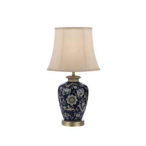 NASHI 33 TABLE LAMP 40wE27  D:330 H:510 DK.BLUE / TAUPE