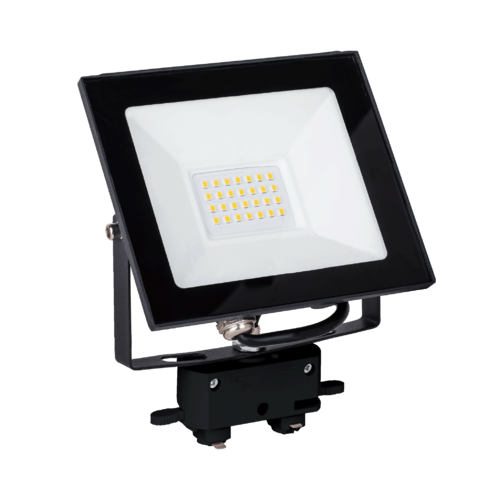 NEO 20W LED FLOOD TRACKADAPTOR 20W-240V 140*120 3 WIRE TRACK BLACK 1750 Lm 4000K