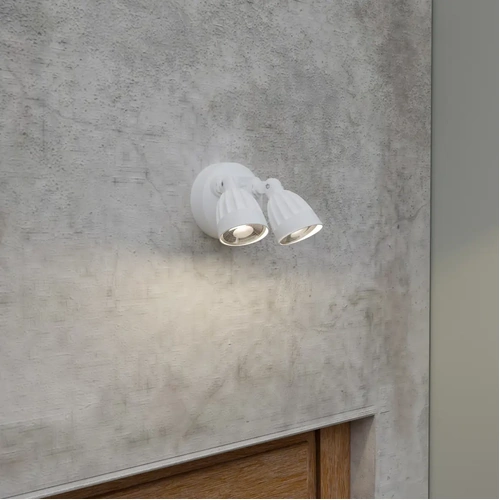 Nighthawk 2 Light Exterior Spotlight 30w Tri Colour Non-Dimmable White IP65