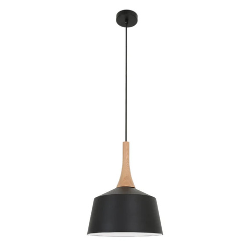 PENDANT ES Blk SML ANGLED DOME OD270mm