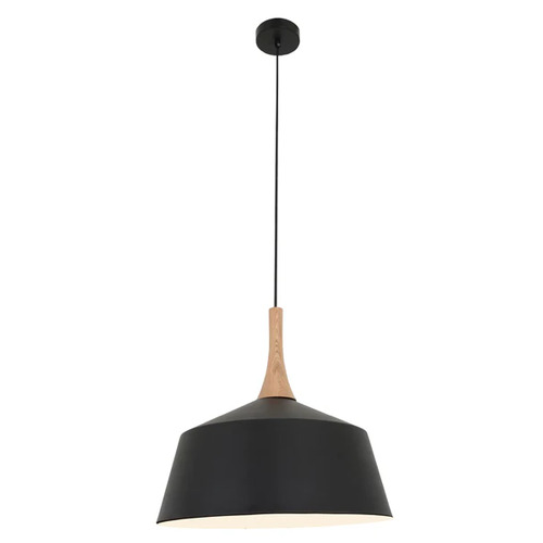 PENDANT ES Blk MED ANGLED DOME OD400mm