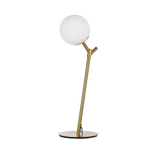 OHH TABLE LAMP 25wE27max D:150 H:570 BASE PLATE:200 Inline Switch A.GOLD/OPAL MATT