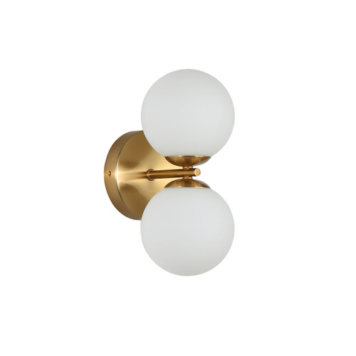 OBERON.2 TWIN G9 WALL LIGHT SATIN BRASS