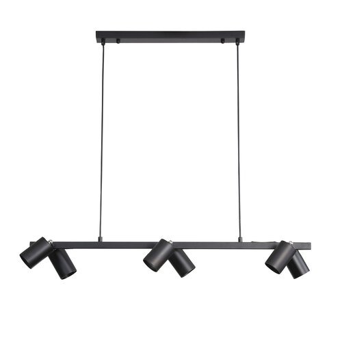 BRIDGE 6 LIGHT GU10 PENDANT BLACK