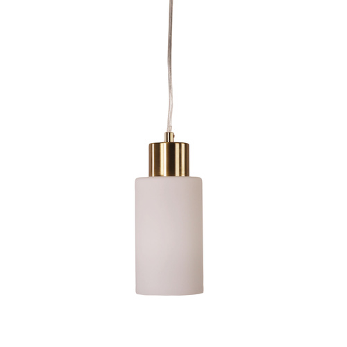 LISA SINGLE PENDANT SATIN BRASS/MATT OPAL