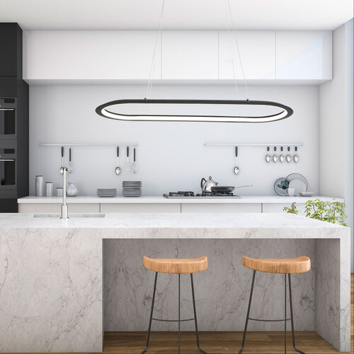 OVALE.80 CTS LED PENDANT BLACK