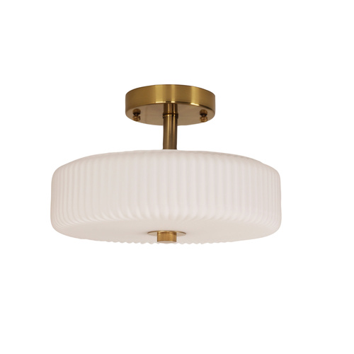 WORTH CTC SATIN BRASS / OPAL MATT RIBBED