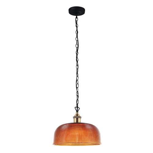 MAISON.27 AMBER HALOPHANE GLASS PENDANT