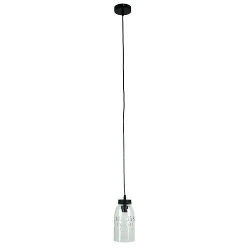 MASON JAR PENDANT CLEAR GLASS